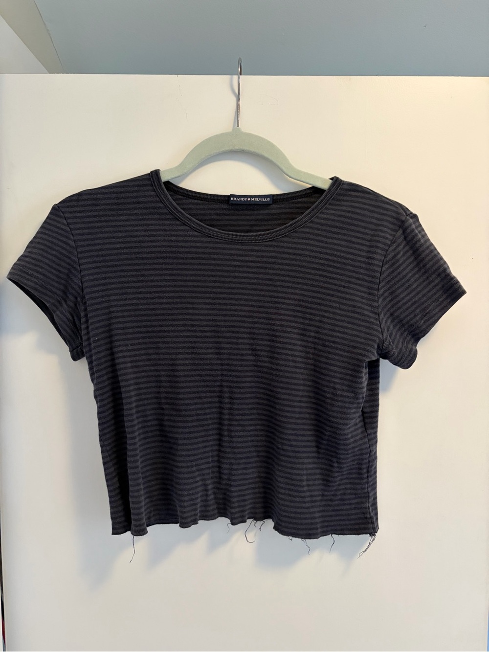 Brandy Melville Striped Crop Tee